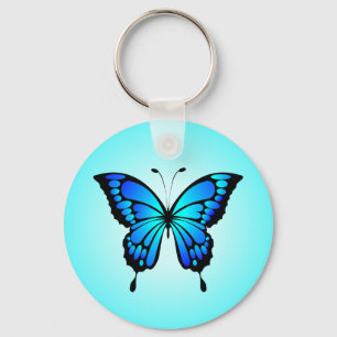 Chaveiro Ilustração do Inseto Azul-Borboleta-20284