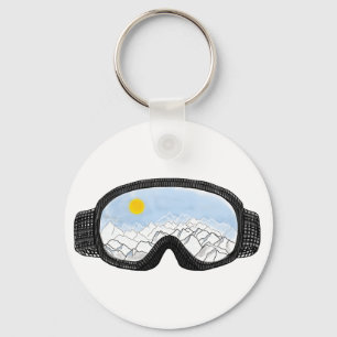 Chaveiro Ilustração do Modo Montanha Ski Goggles