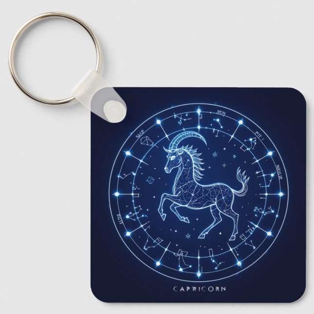 Chaveiro Ilustração do Signo de Capricórnio (Frente)