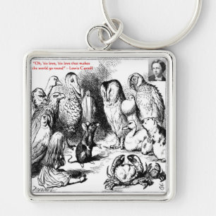 Chaveiro Ilustração e citação de Lewis Carroll