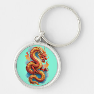 Chaveiro Ilustração Fiery do Dragão Vermelho Chinês-67561