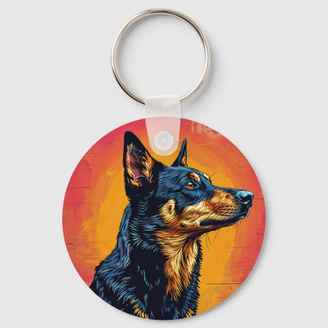 Chaveiro Ilustração Vetorial de Cachorro (Frente)