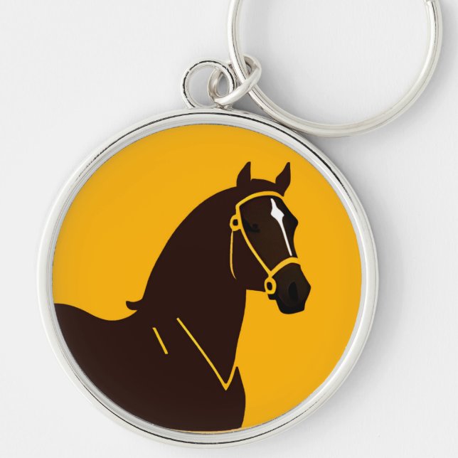 Chaveiro Ilustração Vintage de um Cavalo (Frente)