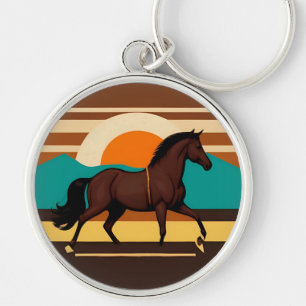 Chaveiro Ilustração Vintage de um Cavalo