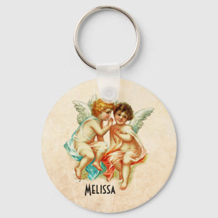 Chaveiro Ilustração Vintage Ephemera Angel Cherubs