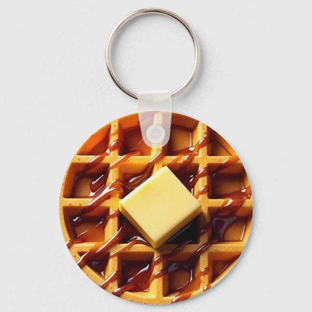 Chaveiro Ilustração Waffle (Frente)
