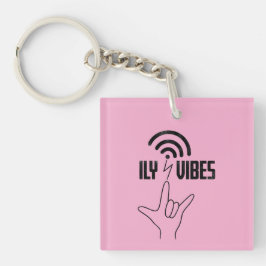 Chaveiro ILY Vibes - Design ASL 