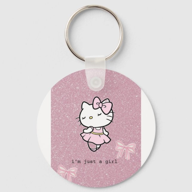 Chaveiro I'm just a girl key chain (Frente)