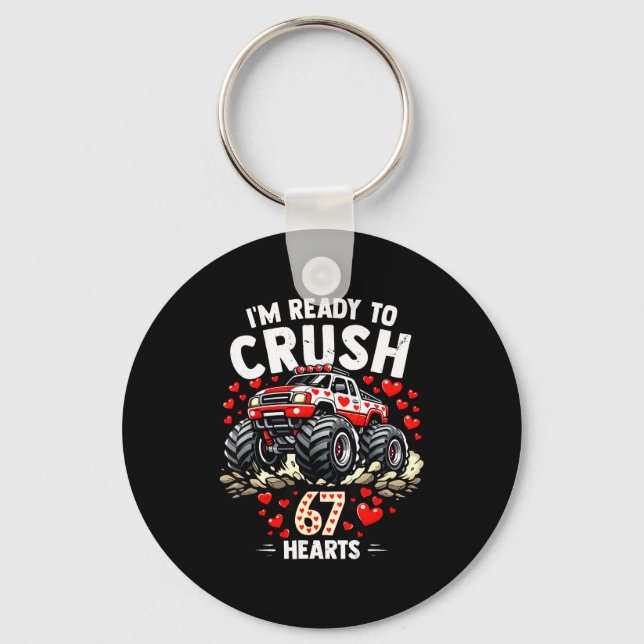 Chaveiro I'm Ready To Crush 67 Hearts Truck Valentines Day  (Frente)