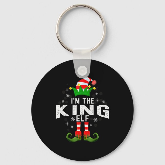 Chaveiro I'm The King Elf Christmas Family Pjs Costume  (Frente)