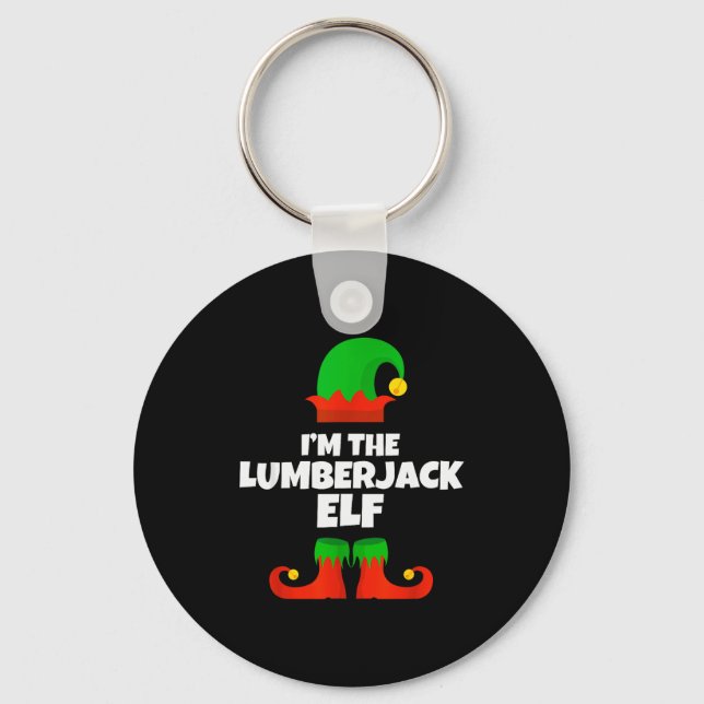 Chaveiro I'm The Lumberjack Elf Family Pajama Christmas Fun (Frente)