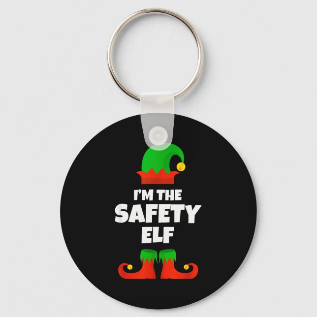Chaveiro I'm The Safety Elf Family Pajama Christmas Funny  (Frente)