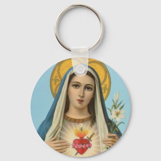 Chaveiro Imaculado Coração de Maria Nossa Senhora Presente  (Frente)