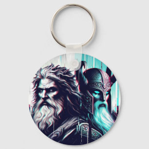 Chaveiro image of the gods zeus and odin togethe