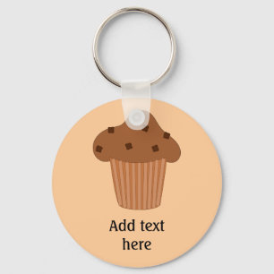 Chaveiro Imagem Choc Chip Muffin com Texto Personalizado