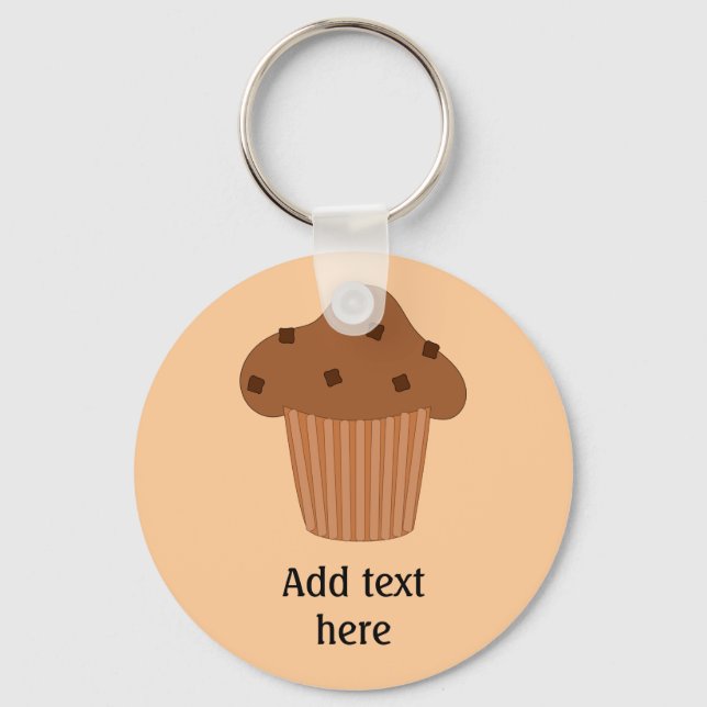 Chaveiro Imagem Choc Chip Muffin com Texto Personalizado (Frente)