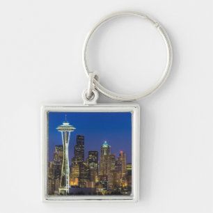 Chaveiro Imagem da skyline de Seattle em horas de manhã