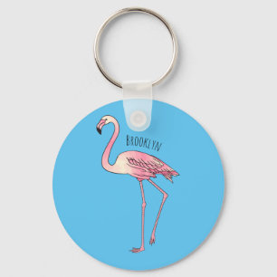 Chaveiro Imagem de desenho animado de pássaro Flamingo