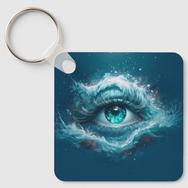 Chaveiro Imagem de Fantasia - Olhos Azuis Antigos (Frente)