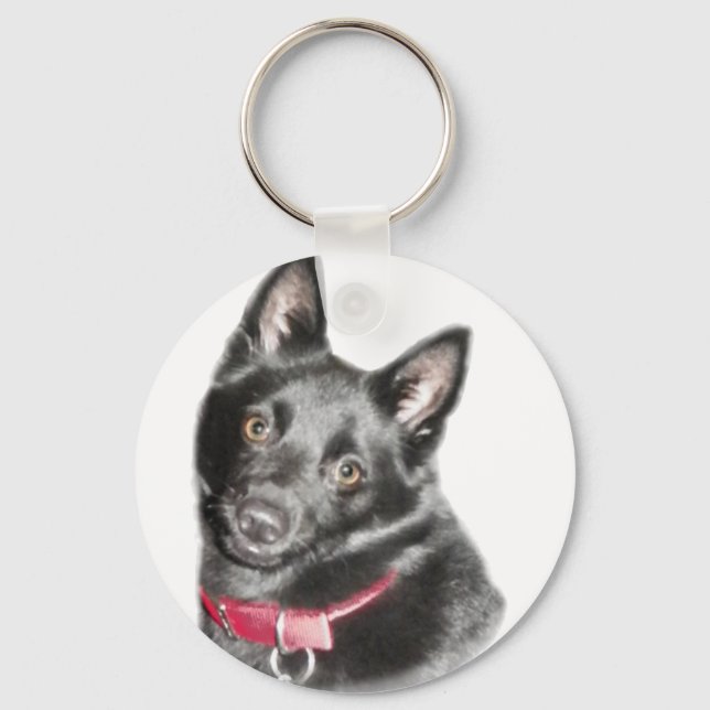 Chaveiro Imagem de Schipperke (Frente)
