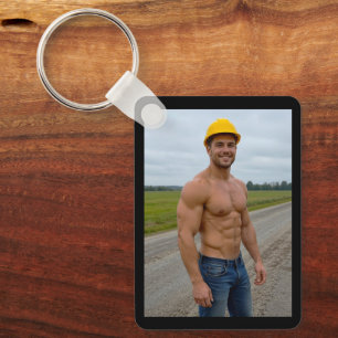 Chaveiro Imagem de Trabalhador de Construção Musculoso Nº 1