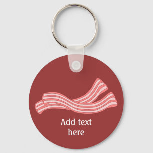 Chaveiro Imagem dos Rashers do bacon - personalize-a