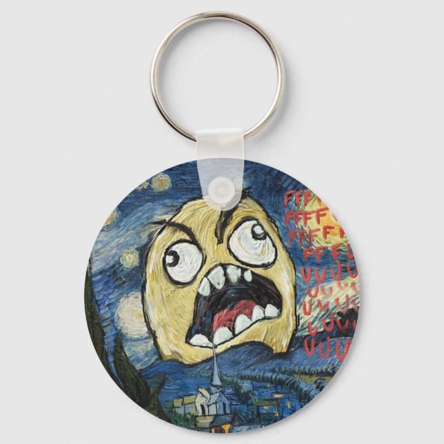 Chaveiro Imagem em banda desenhada com a face do rosto (Frente)