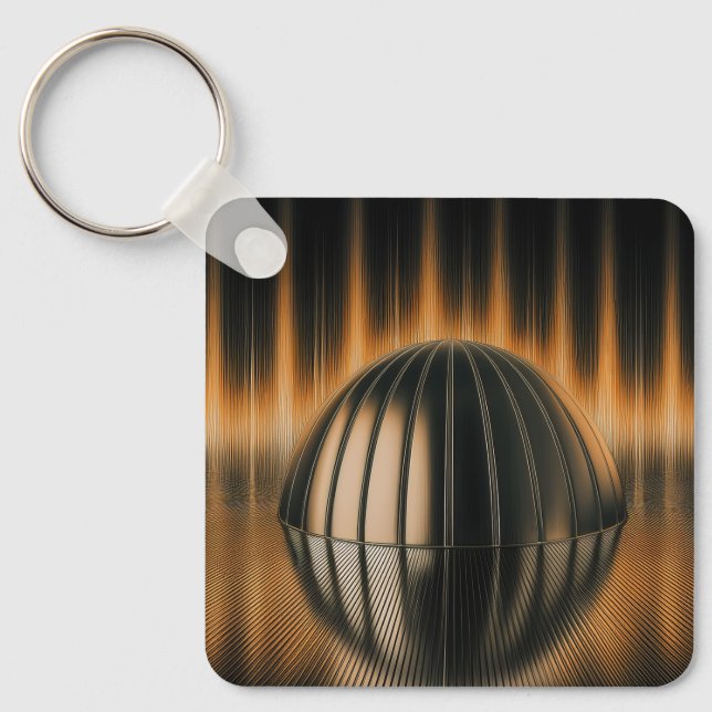 Chaveiro Imagem Fantasia Bronze Halfdome Em Superfície Refl (Frente)