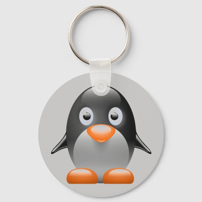 Chaveiro imagem linux do tux do pinguim (Frente)