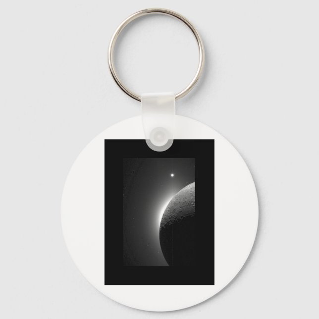 Chaveiro Imagem magnífica da NASA, a Lua iluminada pela Ter (Frente)
