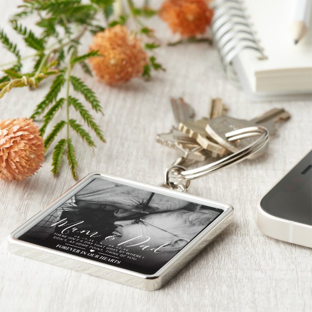 Chaveiro Imagem Memorial Elegante | MÃE e PAI (Lateral)