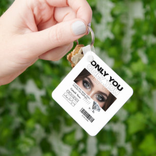Chaveiro Imagem Olhos Personalizados, texto Personalizado