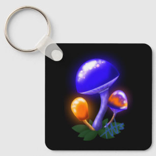 Chaveiro Imaginário Dapperling Laranja e Blue Mushroom Meta