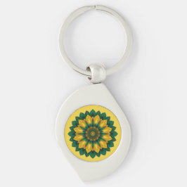 Chaveiro Imperial Solar Flower Mandala Luxury Keychain 