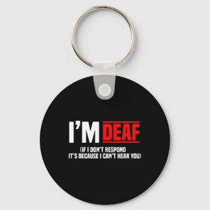 Chaveiro Implante de Audição de Sensibilização Não Consigo 