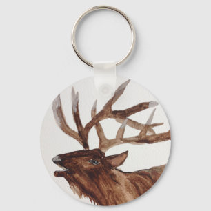 Chaveiro Impressão animal da pintura dos alces