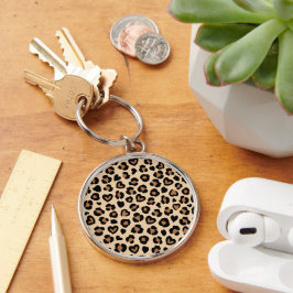 Chaveiro Impressão Animal, Leopardo Castanho, Manchas de Ch