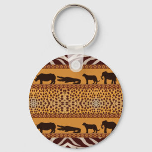 Chaveiro Impressão Animal Moderna Tribal African Cheetah