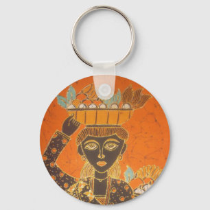 Chaveiro Impressão de Arranjo de Carregando Africano