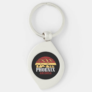 Chaveiro Impressão de Arte da Silhueta de Phoenix Arizona P