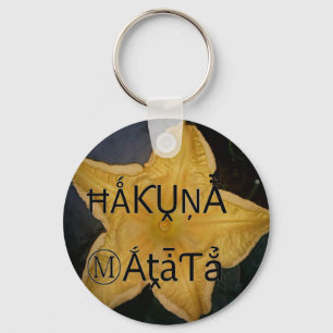 Chaveiro Impressão de Arte do Ouro Star Hakuna Matata