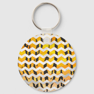 Chaveiro Impressão de Chevron Tiger Black e Orange