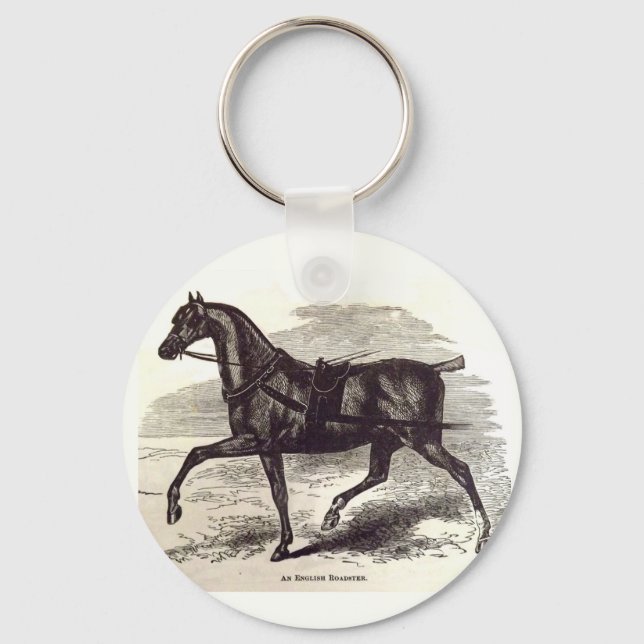 Chaveiro impressão do século 19 Um cavalo de galeria inglês (Frente)