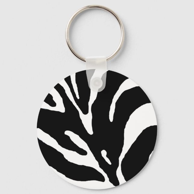 Chaveiro Impressão em Animais de Stripe Zebra (Frente)