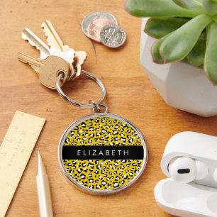 Chaveiro Impressão Leopardo, Manchas, Leopardo Amarelo, Seu