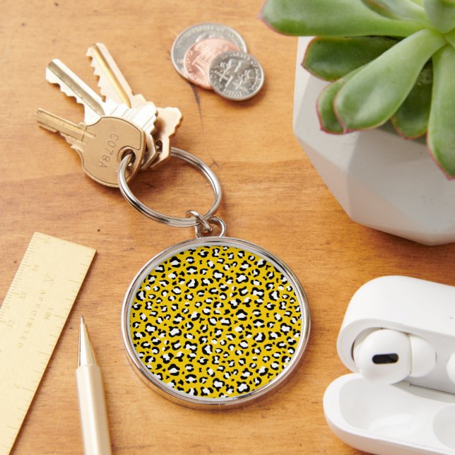 Chaveiro Impressão Leopardo, Manchas Leopardo, Leopardo Ama (Mesa)