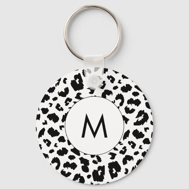 Chaveiro Impressão-leopardo personalizável (Frente)
