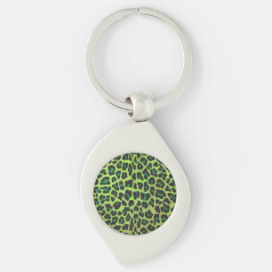 Chaveiro Impressão Preto-Leopardo e Verde