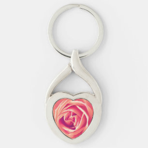 Chaveiro Impressão rosa de coral