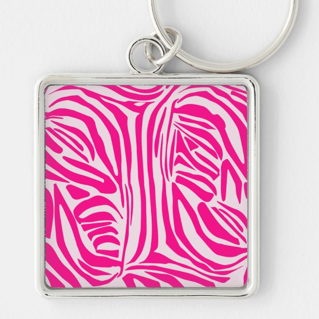 Chaveiro Impressão zebra rosa (Frente)